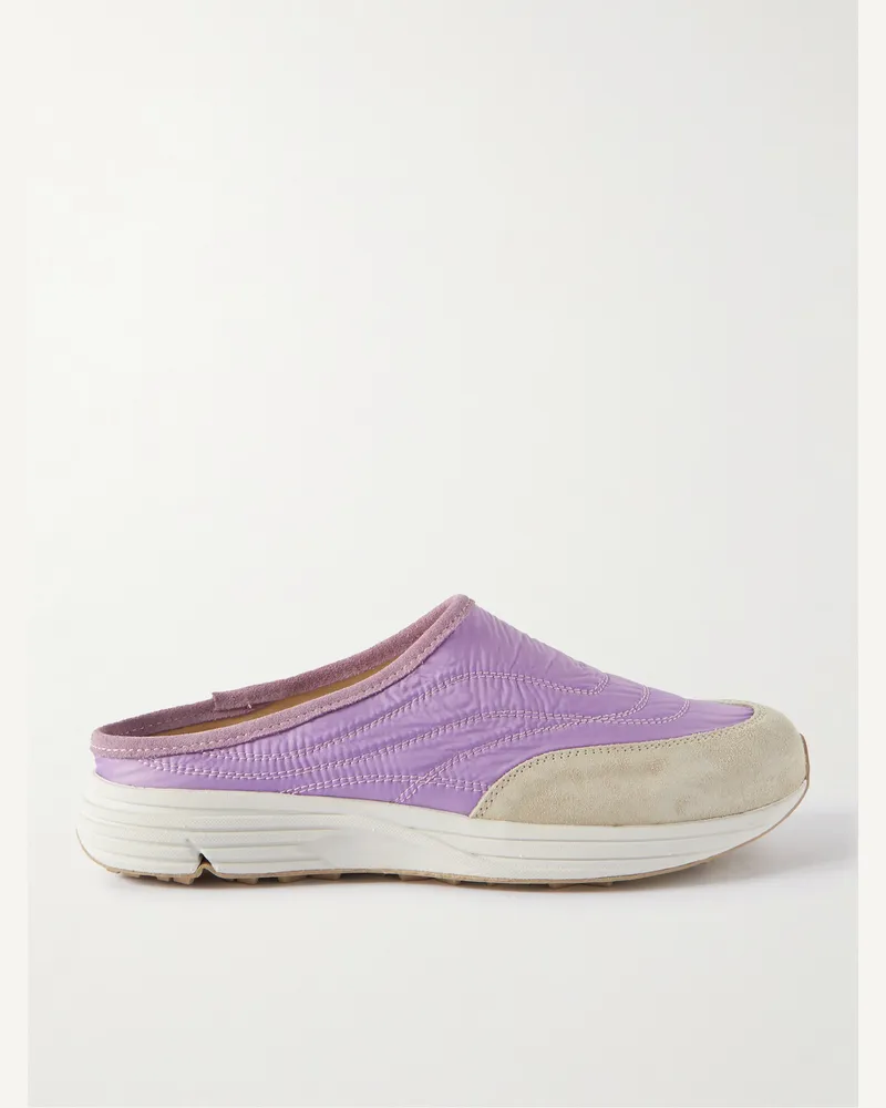 Diemme Maggiore Slip-ons aus Nylon mit Velourslederbesatz Lila