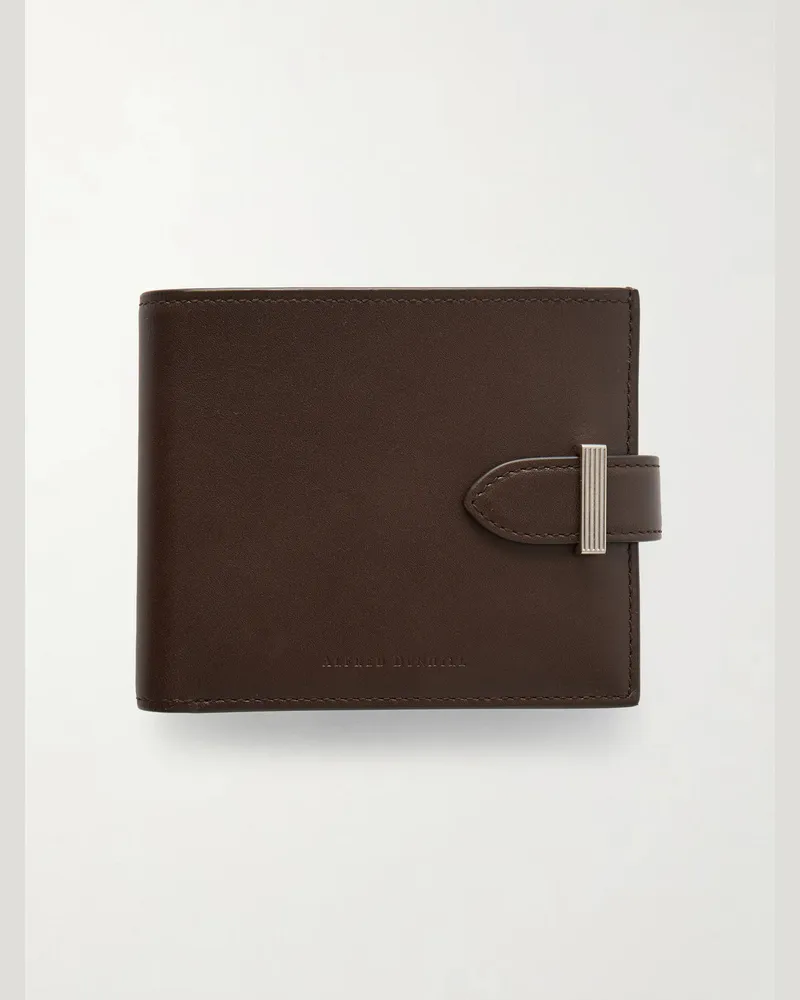 Dunhill Alfred 4CC&CP Patina-Leather Billfold Wallet Brown