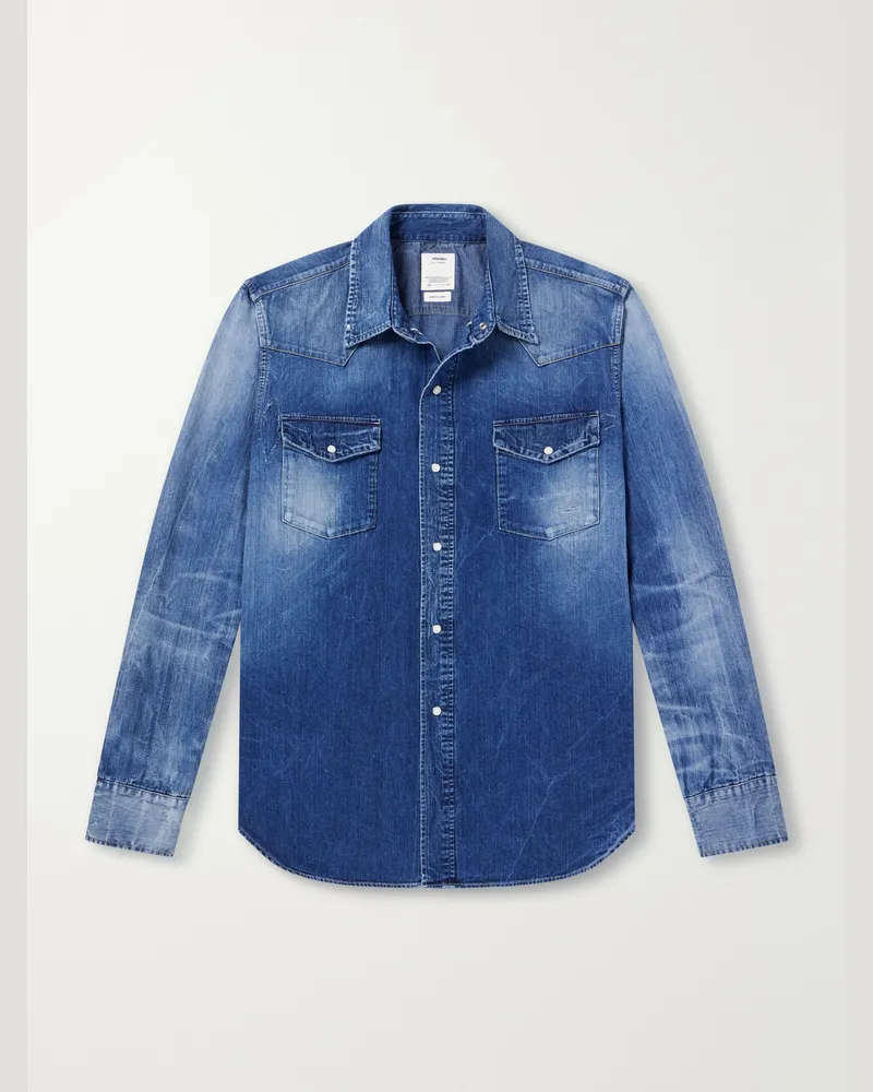 Visvim Social Sculpture Denim Shirt Blue
