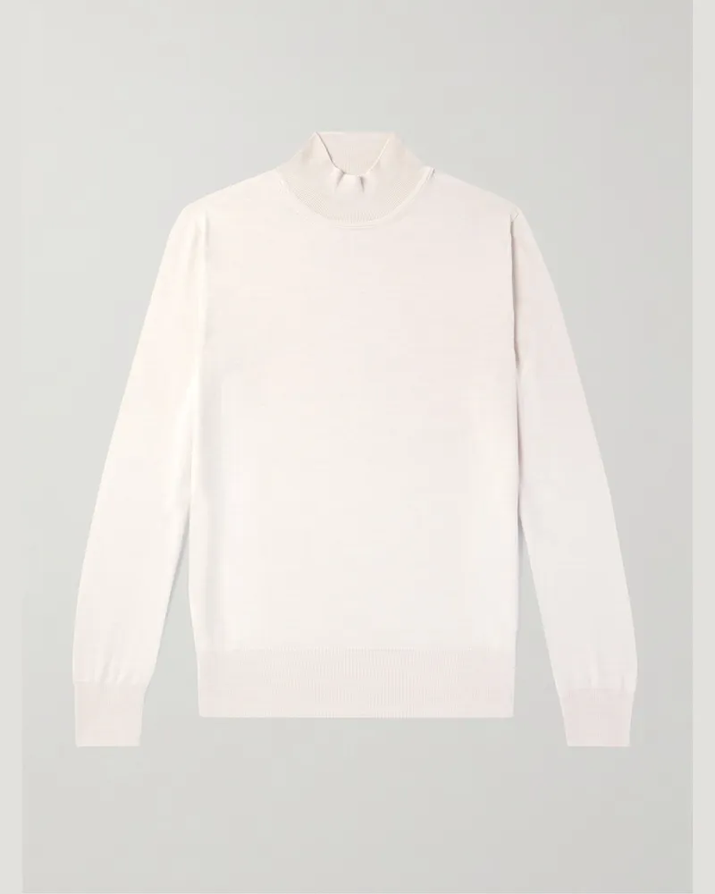 MR P. Pullover aus Merinowolle mit Stehkragen Neutral
