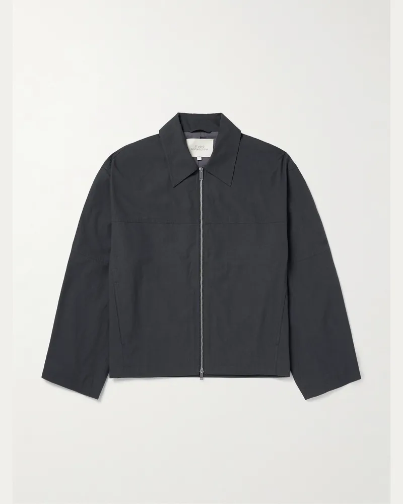 Studio Nicholson Fola Harrington-Jacke aus Baumwolle Grau