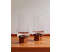 Tank Set aus zwei Longdrinkgläsern aus bemaltem Glas