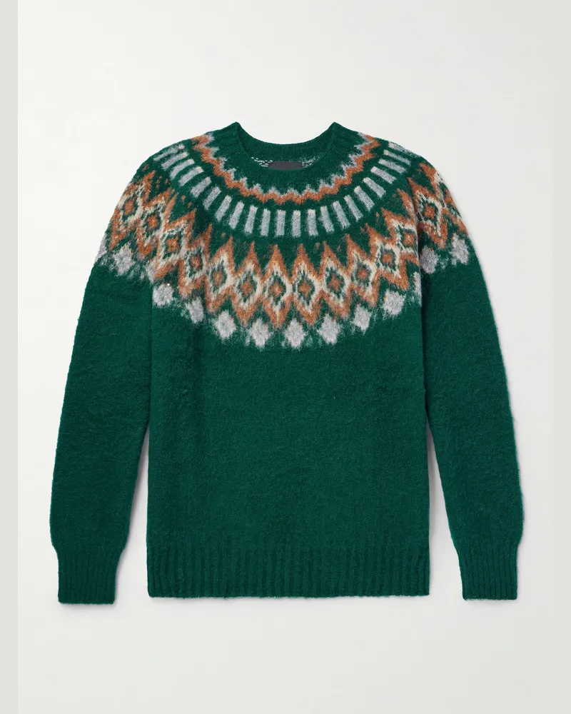 Howlin' Pullover aus Wolle mit Fair-Isle-Muster Grün