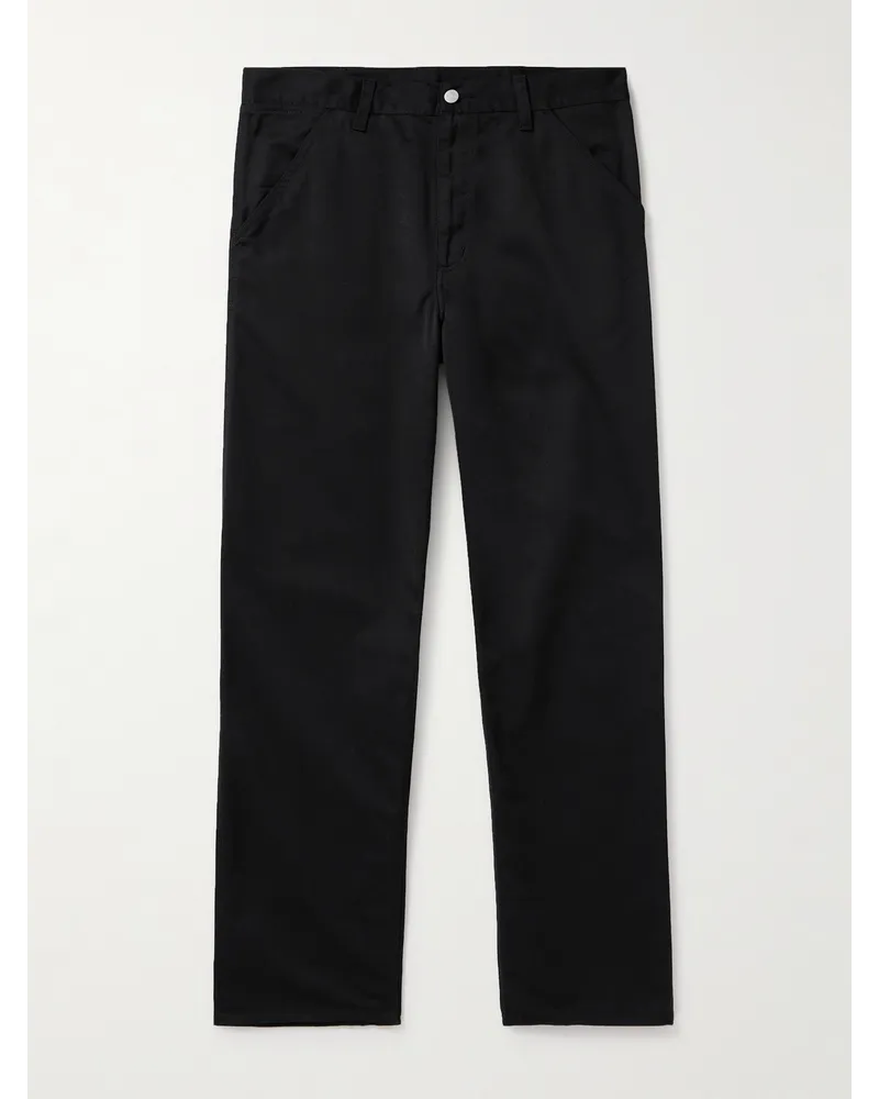 Carhartt WIP Gerade geschnittene Hose aus Twill Schwarz