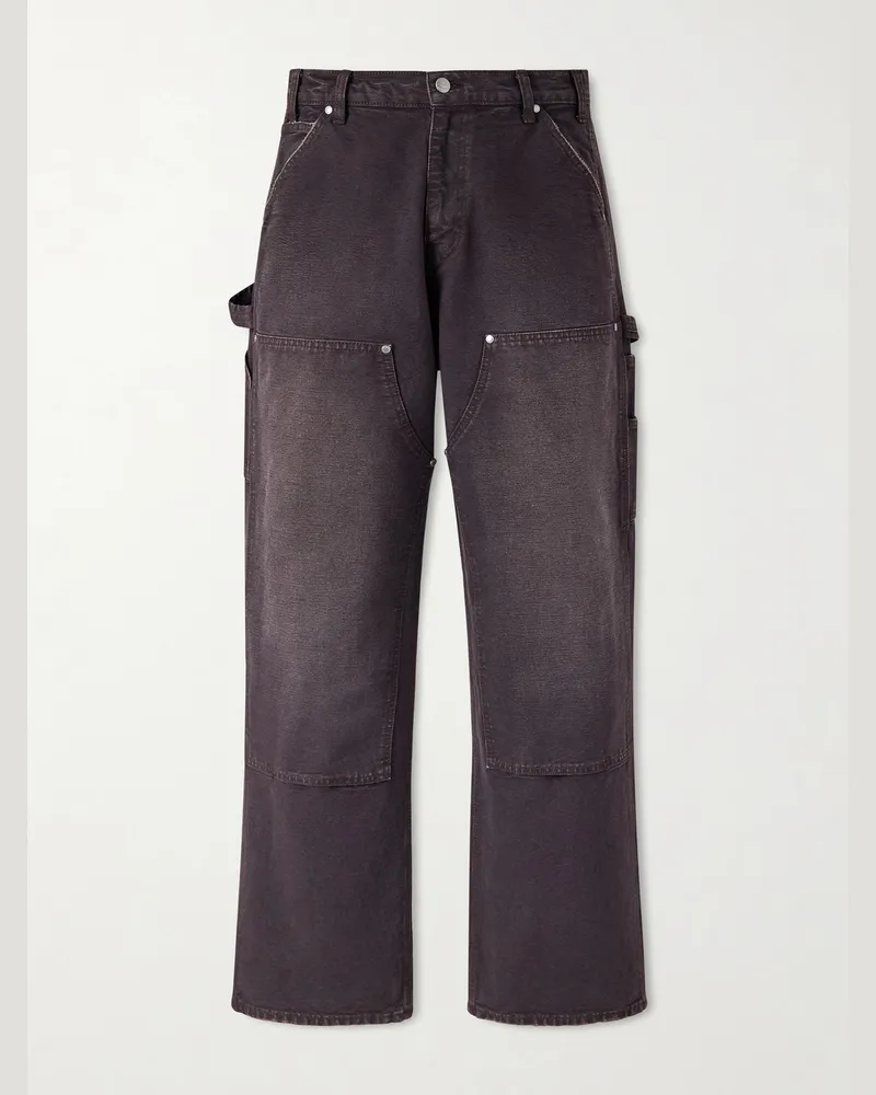 Cherry Los Angeles Carpenter Wide-Leg Jeans Brown