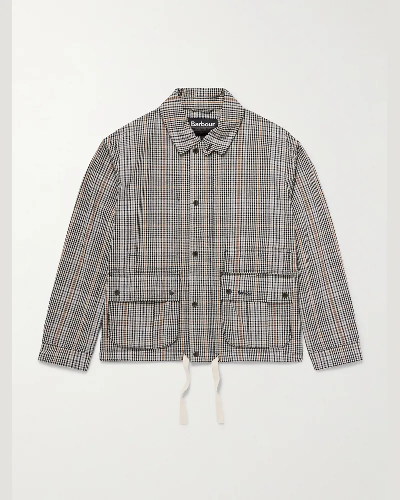Barbour Westoe Checked Woven Blouson Jacket Gray