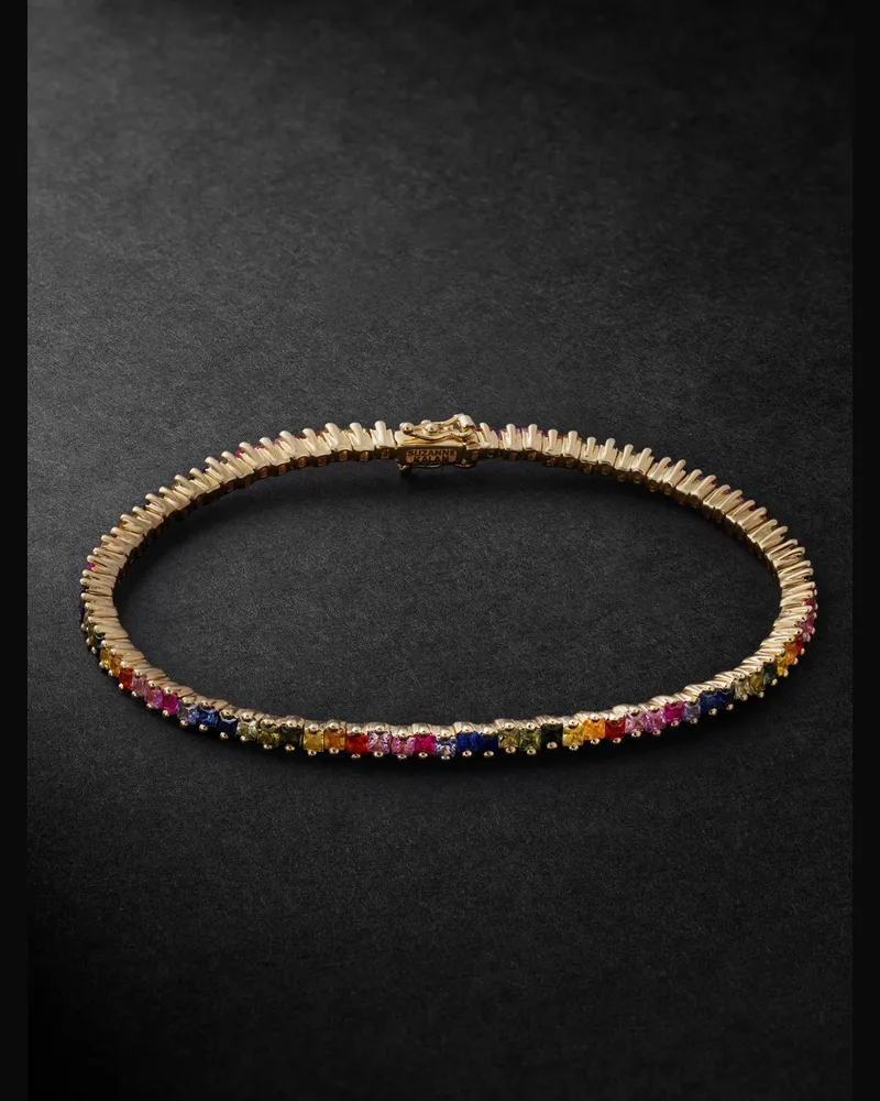 Suzanne Kalan Princess Midi 18-Karat Gold Sapphire Bracelet Multi
