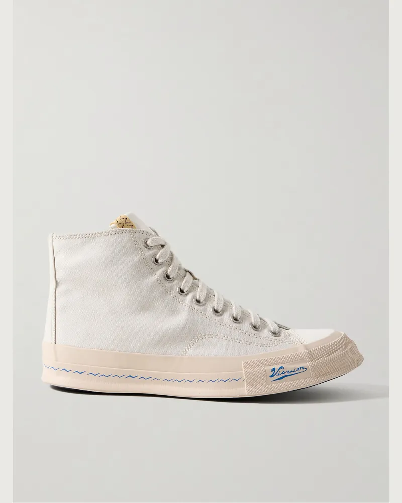 Visvim Skagway High-Top-Sneakers aus Canvas mit Lederbesatz Neutral