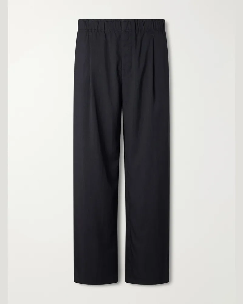 Our Legacy Wide-Leg Pleated TENCEL™ Lyocel-Blend Twill Trousers Black