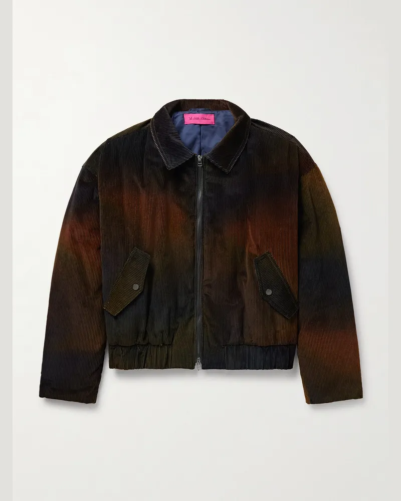 The Elder Statesman Bomberjacke aus Baumwollcord mit Farbverlauf Braun