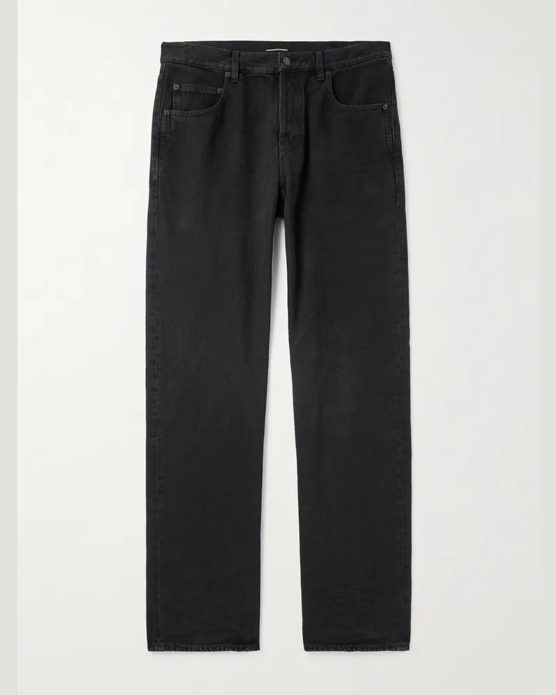 Saint Laurent Gerade geschnittene Jeans Schwarz