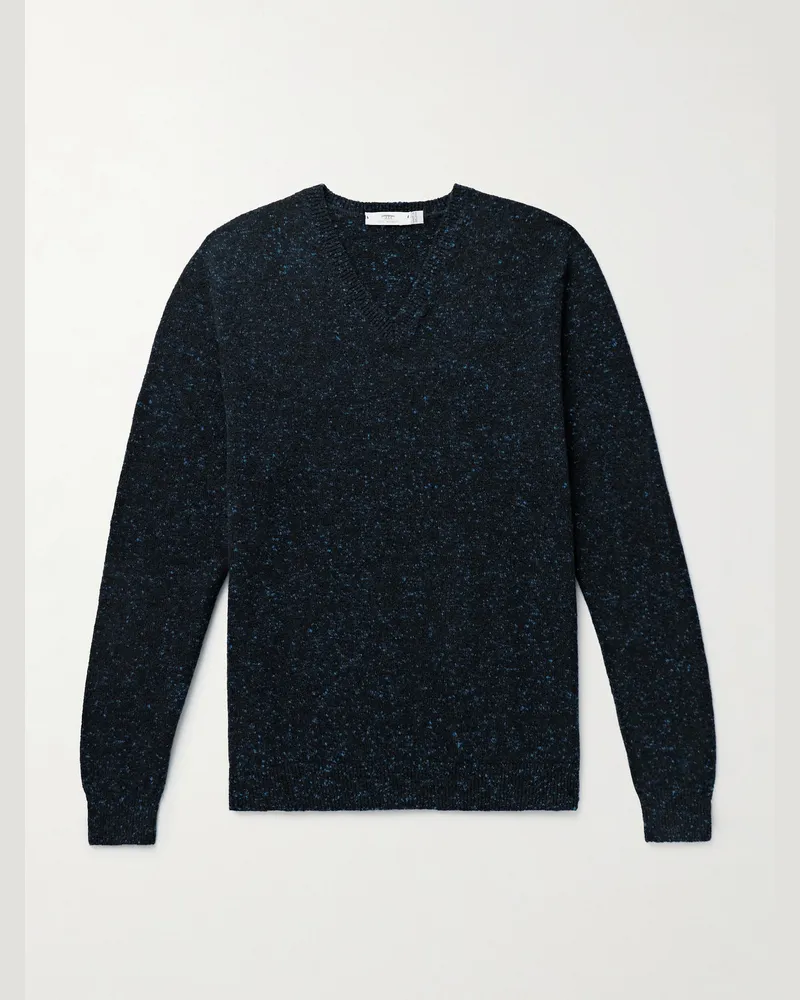 Inis Meáin Merino Wool and Cashmere-Blend Sweater Blue