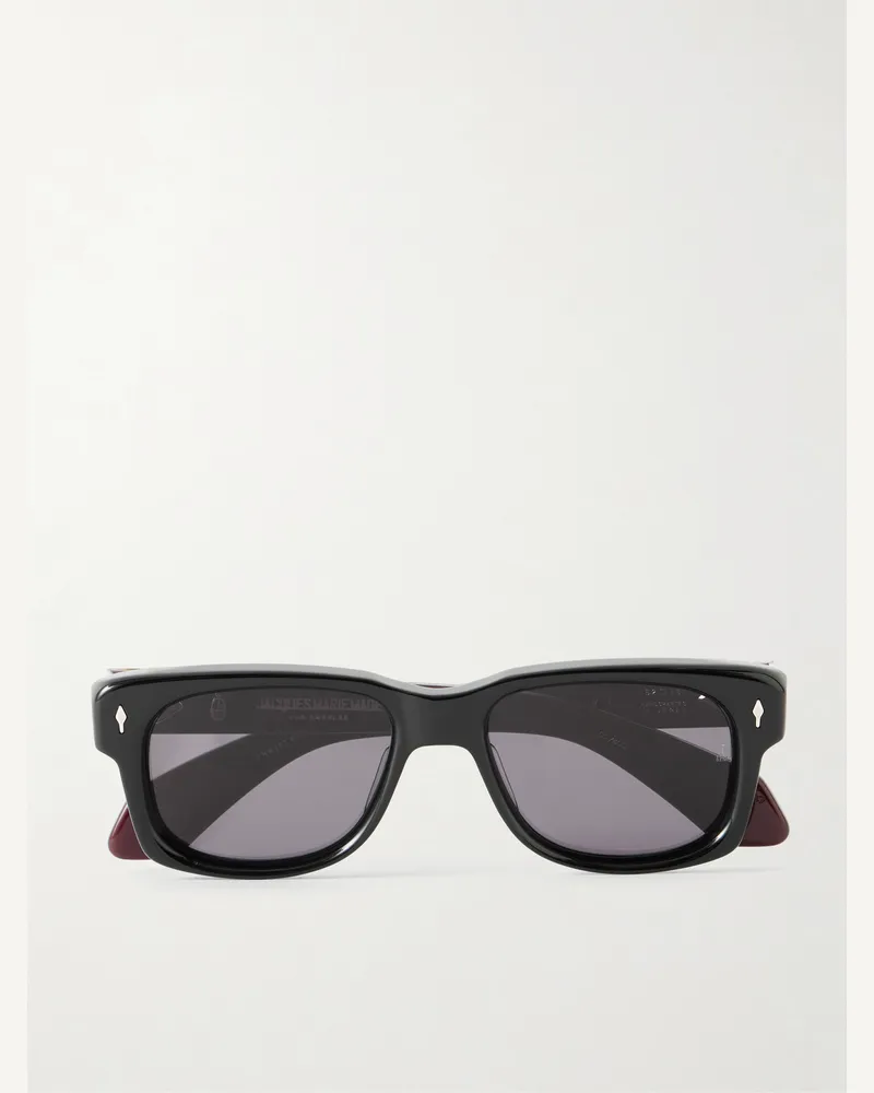 Jacques Marie Mage Jeff Goldblum Fly In Bloodstone D-Frame Acetate Sunglasses Black