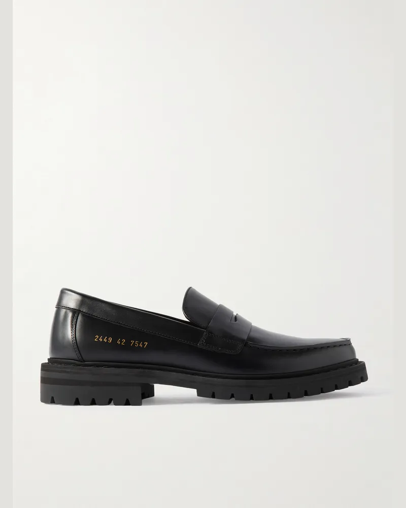 Common Projects Pennyloafers aus Leder Schwarz