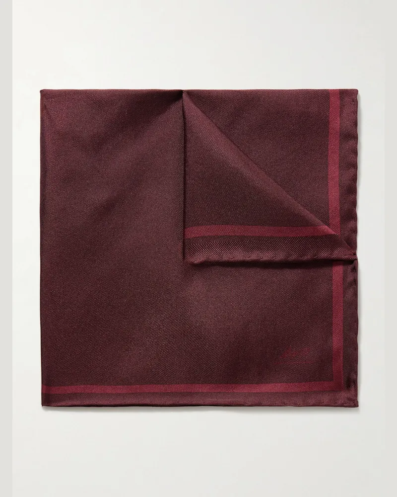 MR P. Einstecktuch aus Seiden-Twill Burgunder