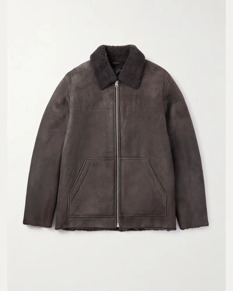 Rag & Bone Trent Jacke aus Shearling Braun