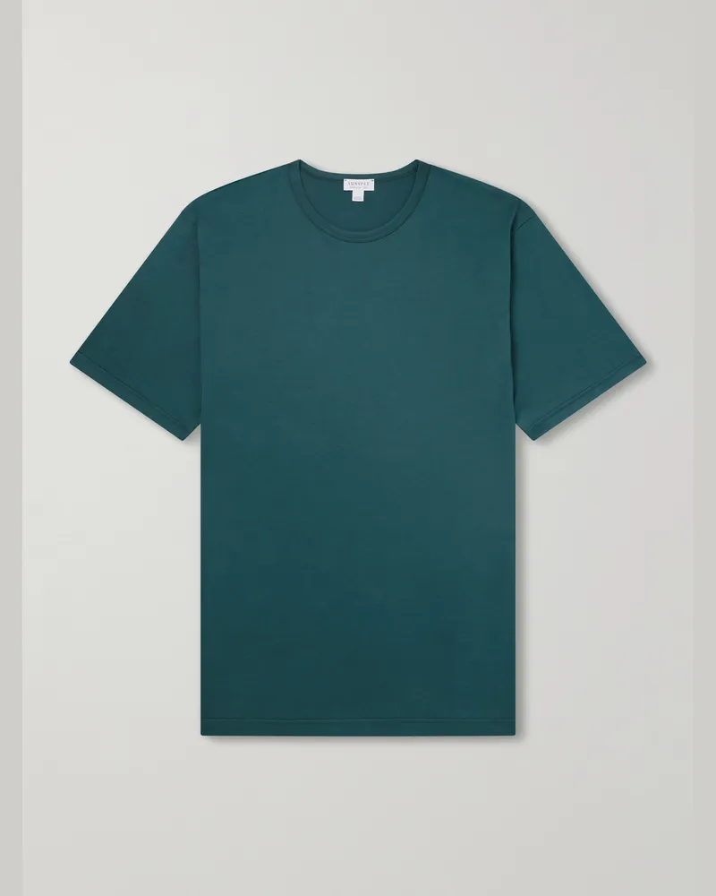 Sunspel Slim-Fit Cotton-Jersey T-Shirt Green