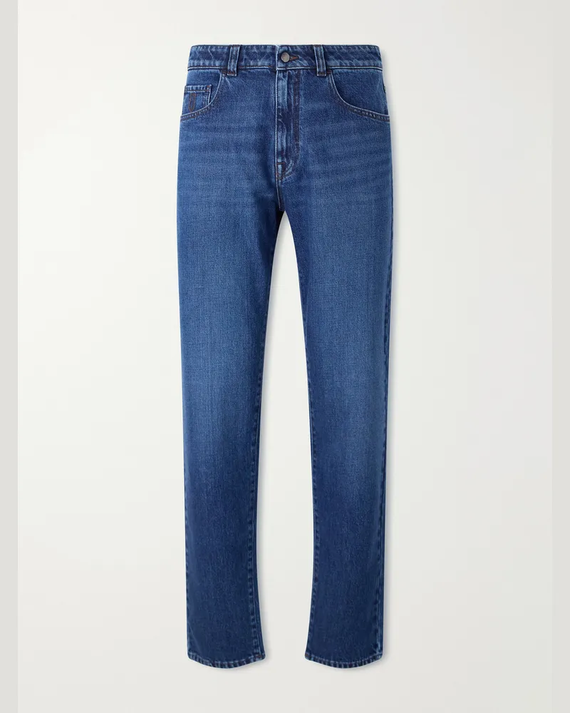 Canali Tapered Jeans Blue