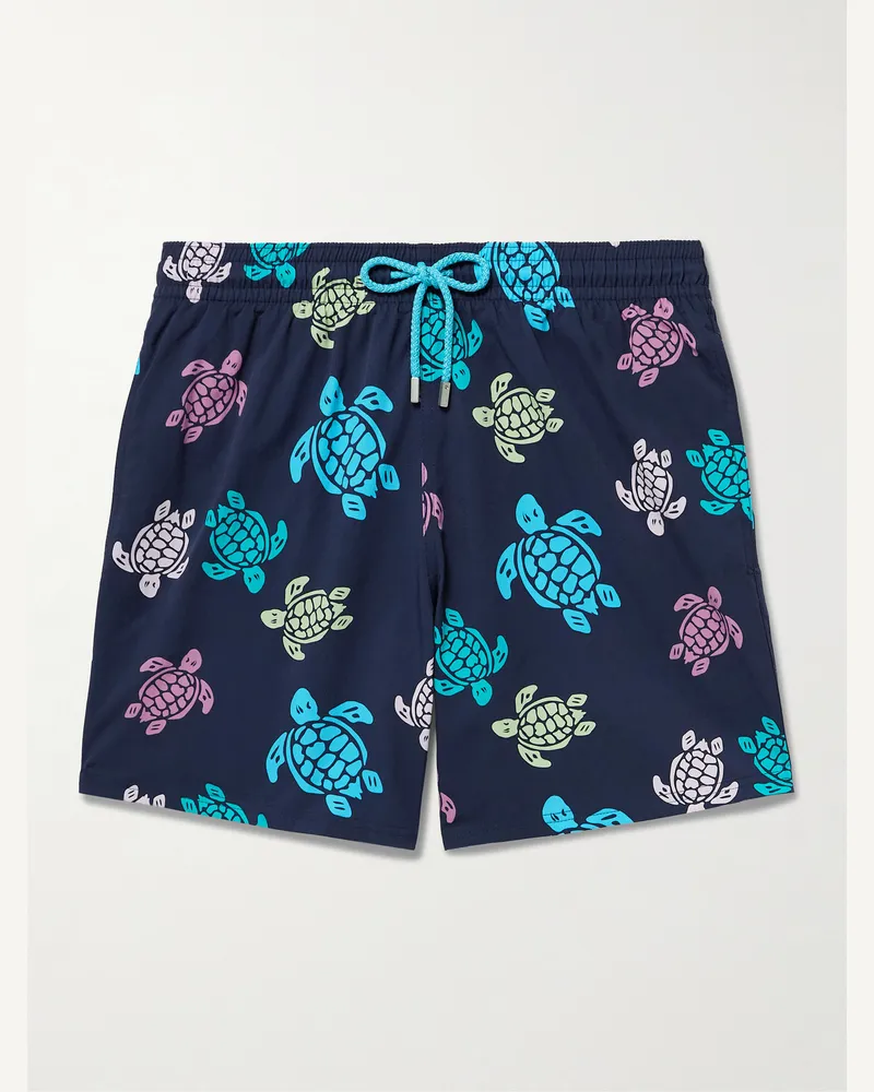 Vilebrequin Moorise Straight-Leg Mid-Length Printed Recycled Swim Shorts Blue