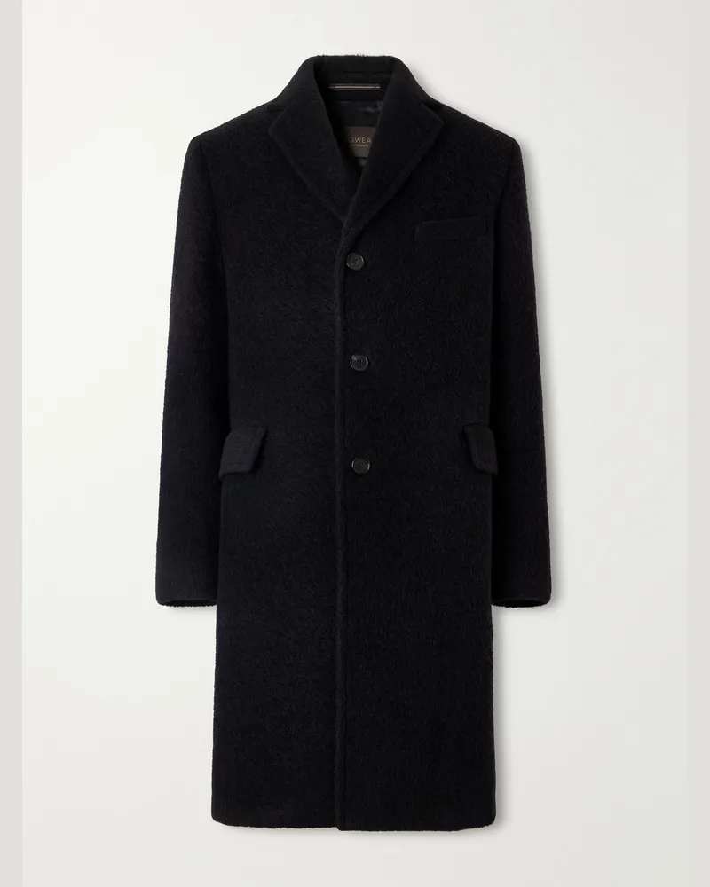 Slowear Montedoro Alpaca-Blend Bouclé Coat Black