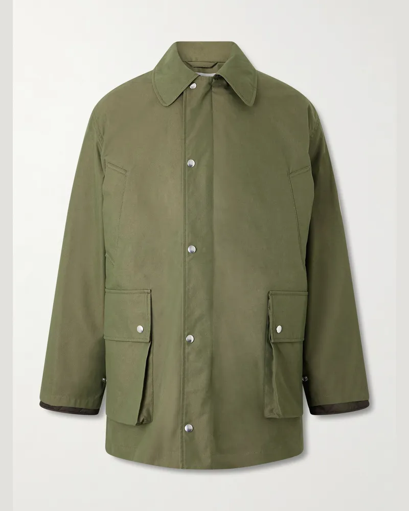 Our Legacy Hunter Mantel aus Twill aus einer Baumwollmischung Grün
