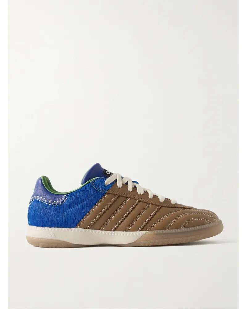 adidas Wales Bonner Samba Millennium Sneakers aus Leder und Kalbshaar Braun