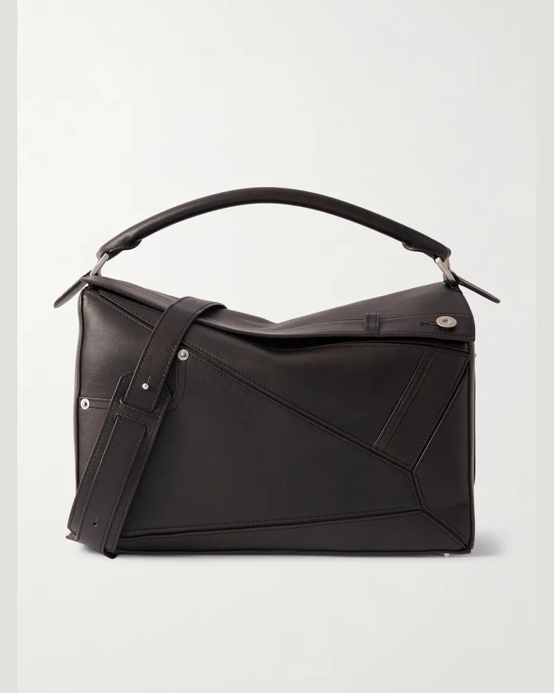 Loewe Puzzle Umhängetasche aus Leder Braun