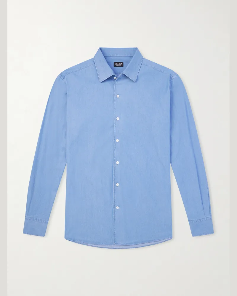 Ermenegildo Zegna Jeanshemd Blau