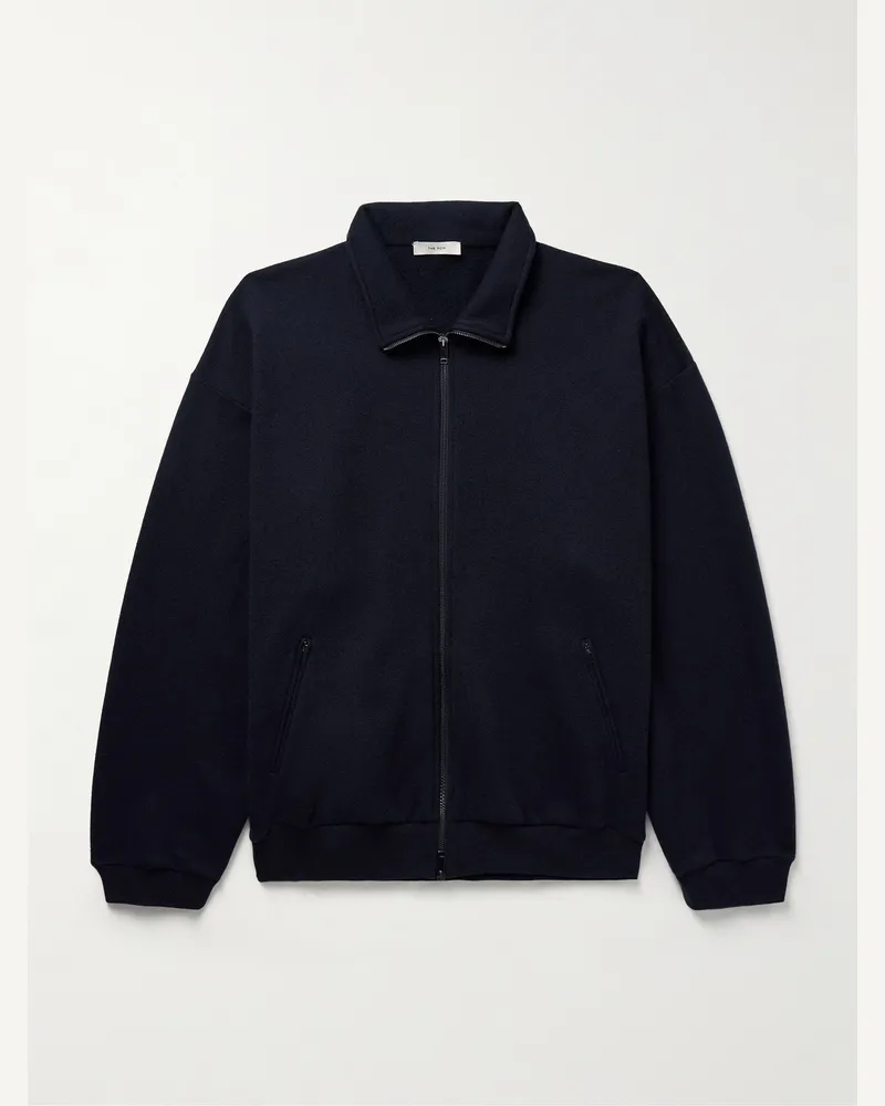 The Row Dazen Oversized-Cardigan aus einer Kaschmir-Baumwollmischung mit Reißverschluss Blau