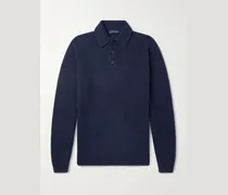 Pullover aus einer gebürsteten Kaschmirmischung mit Polokragen