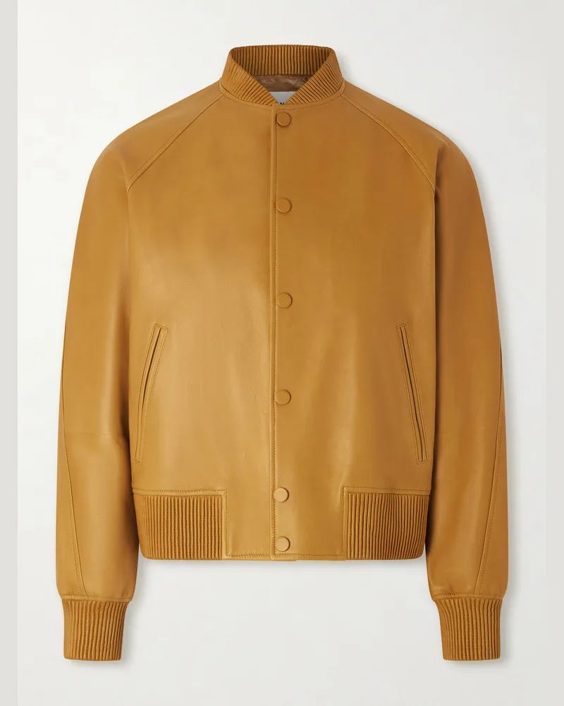 Givenchy Leather Blouson Jacket Brown
