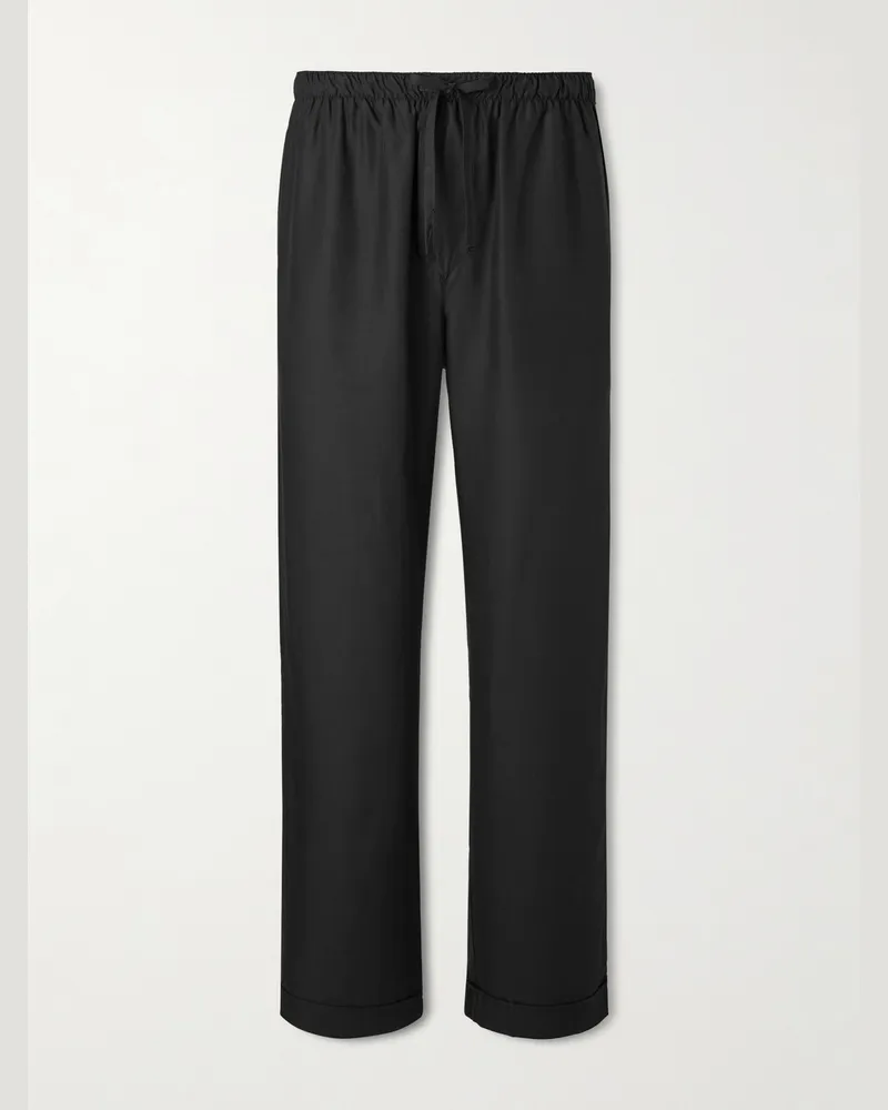 CDLP Straight-Leg Lyocell Pyjama Trousers Black