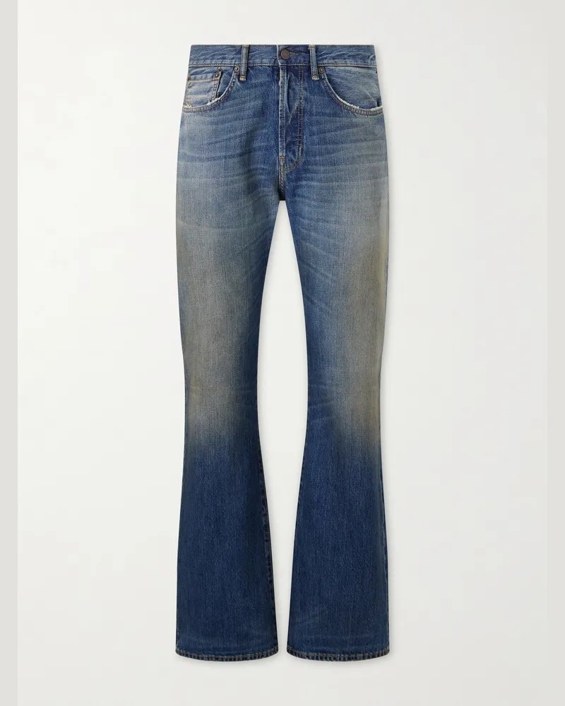 Acne Studios Straight-Leg Cotton Jeans Blue