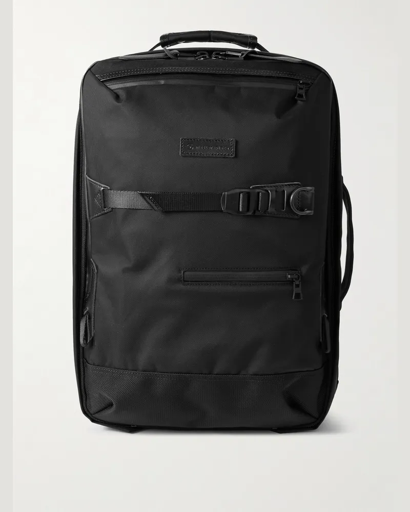MASTER PIECE Potential 2-Way Leather and Webbing-Trimmed CORDURA® MasterTeX Backpack Black