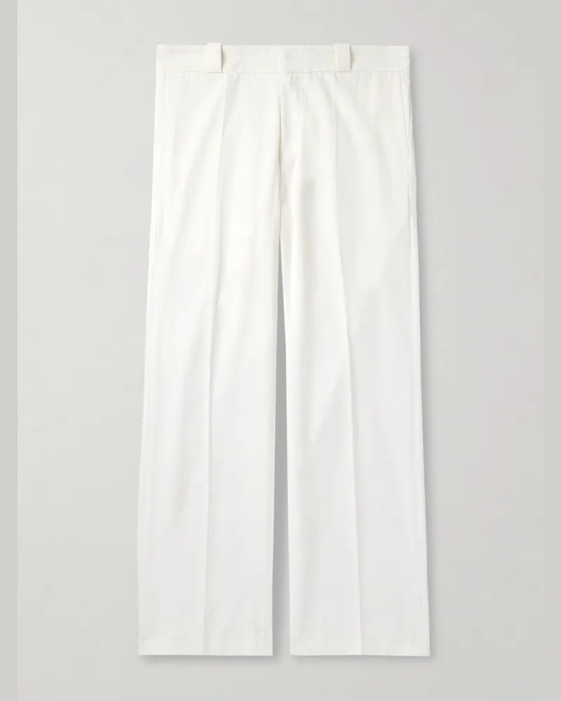 Cherry Los Angeles Gerade geschnittene Chino aus Baumwoll-Twill Weiß