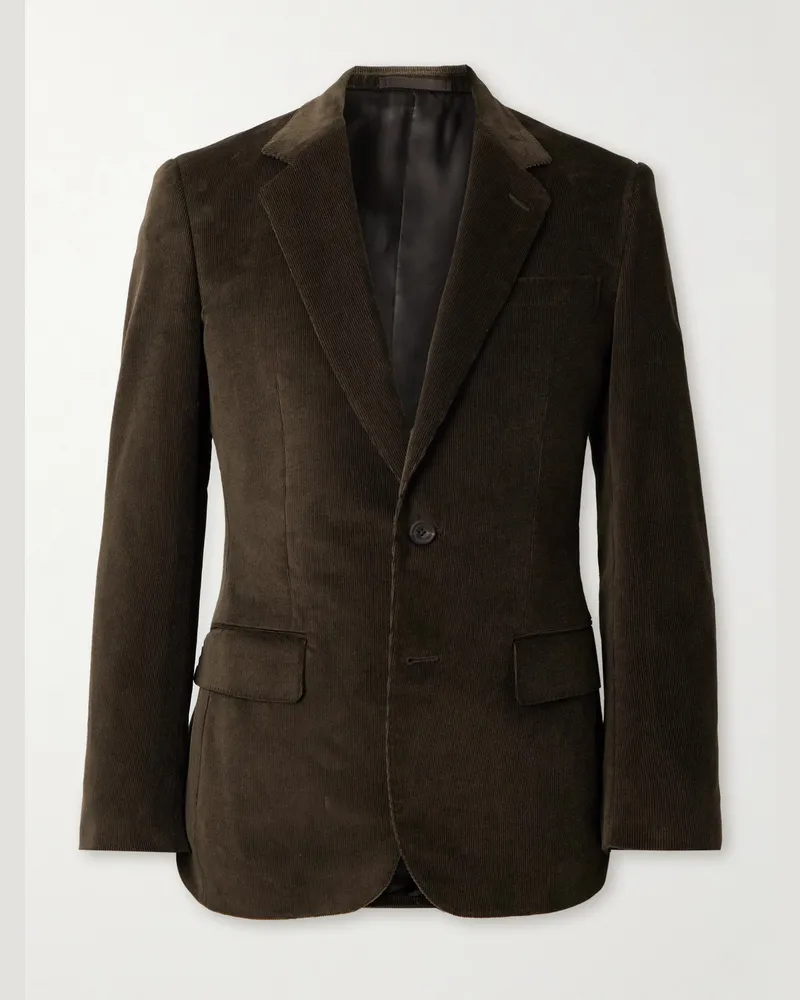 Kingsman Schmal geschnittenes Sakko aus Cord aus einer Baumwollmischung Braun