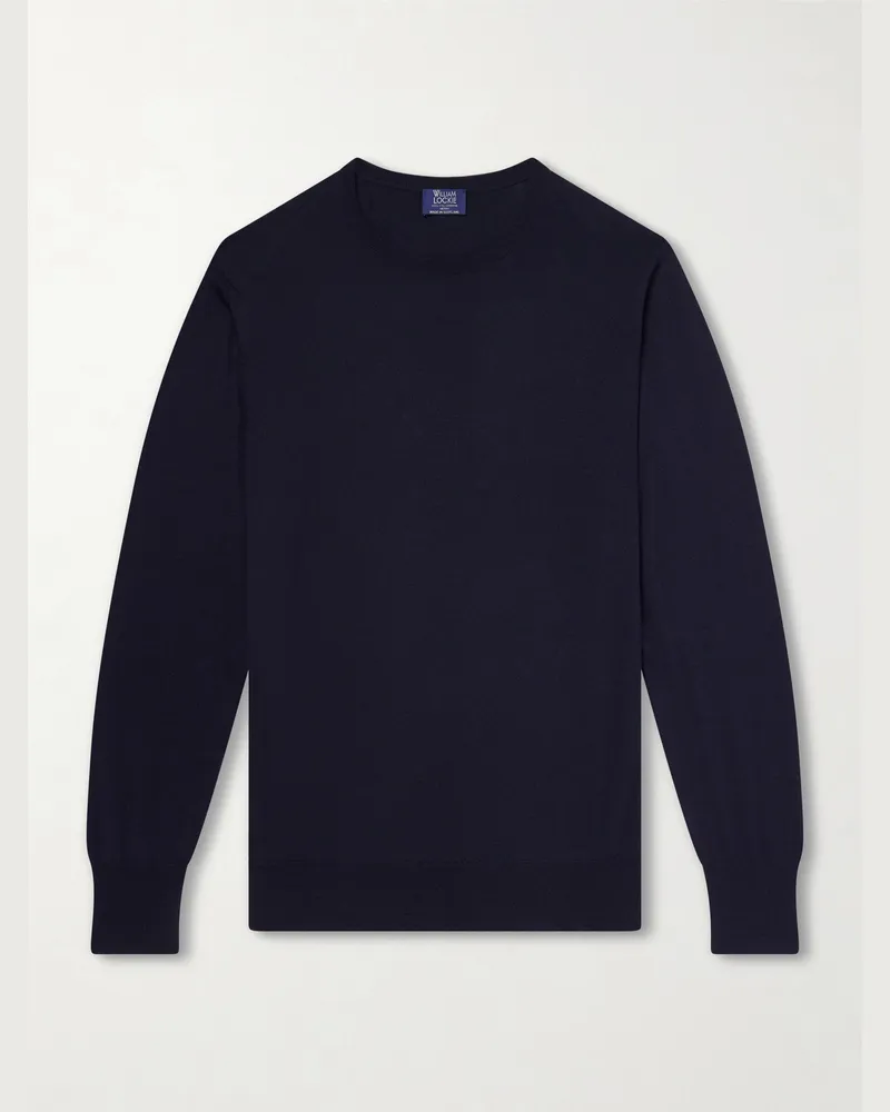 William Lockie Merino Wool Sweater Blue