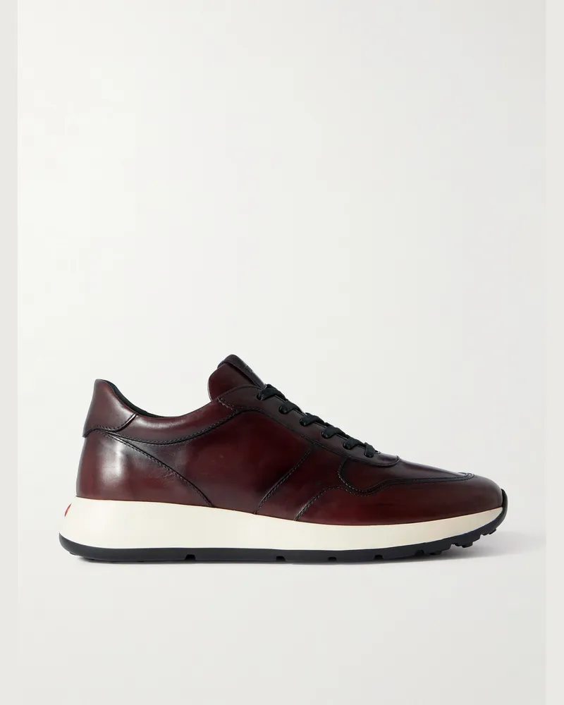 TOD'S Sneakers aus Leder Burgunder