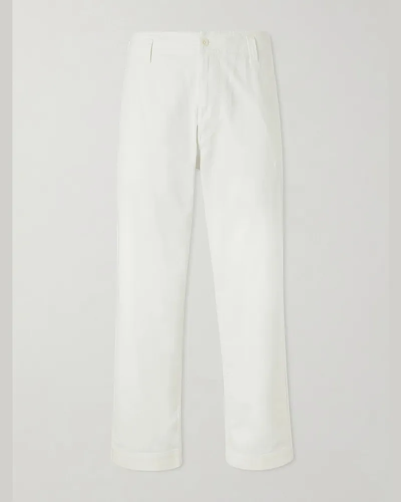 Margaret Howell MHL. Naval gerade geschnittene Hose aus Baumwolldrillich Neutral