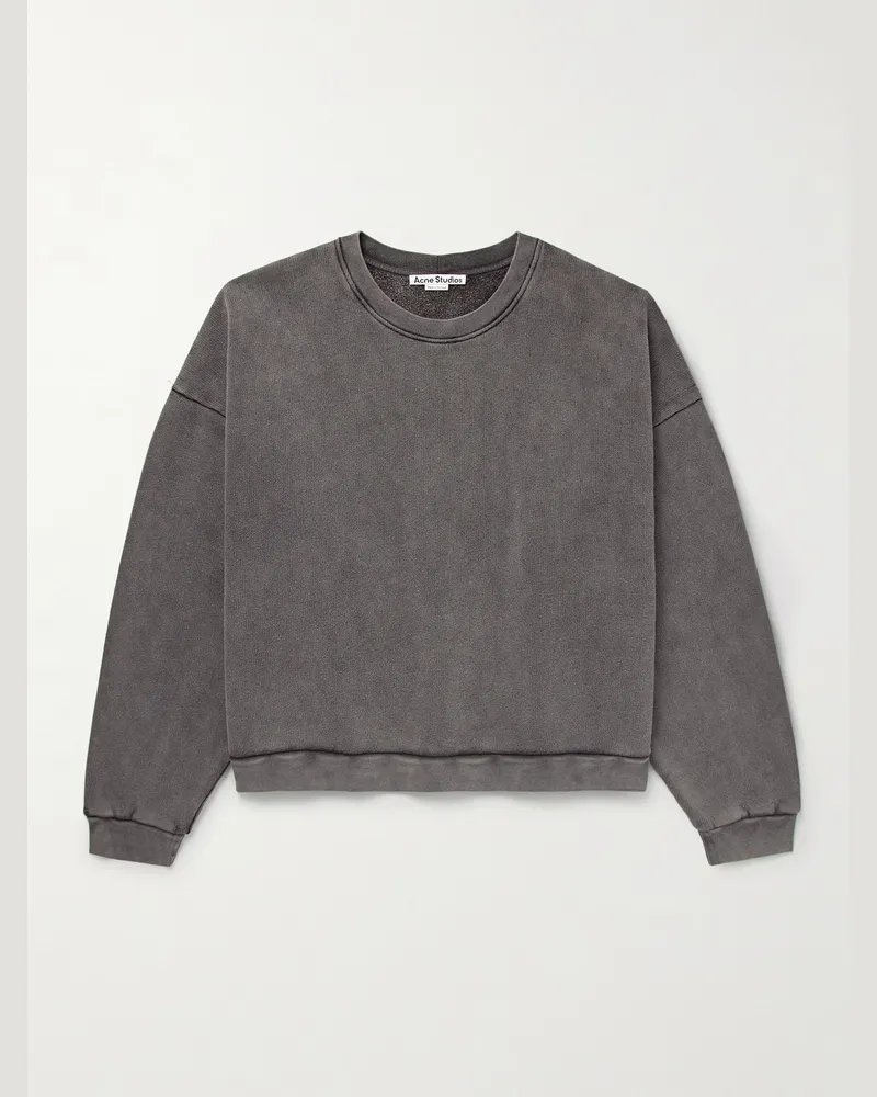 Acne Studios Sweatshirt aus Baumwoll-Jersey in Stückfärbung Grau