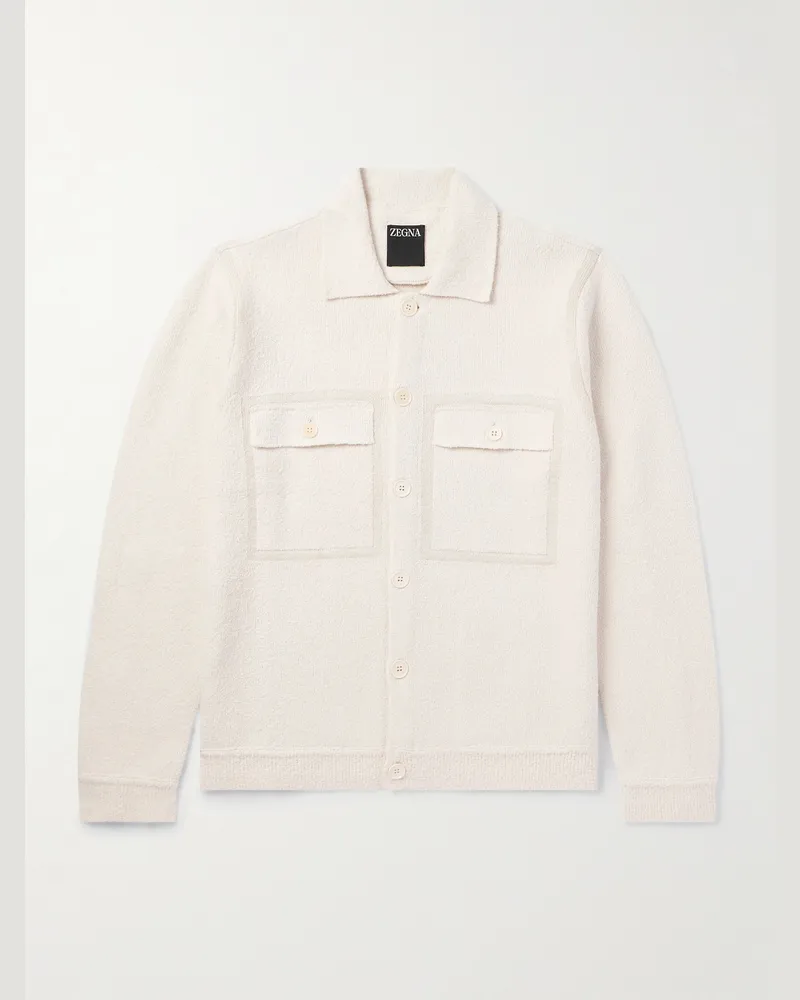 Ermenegildo Zegna Hemdjacke aus Frottee Neutral