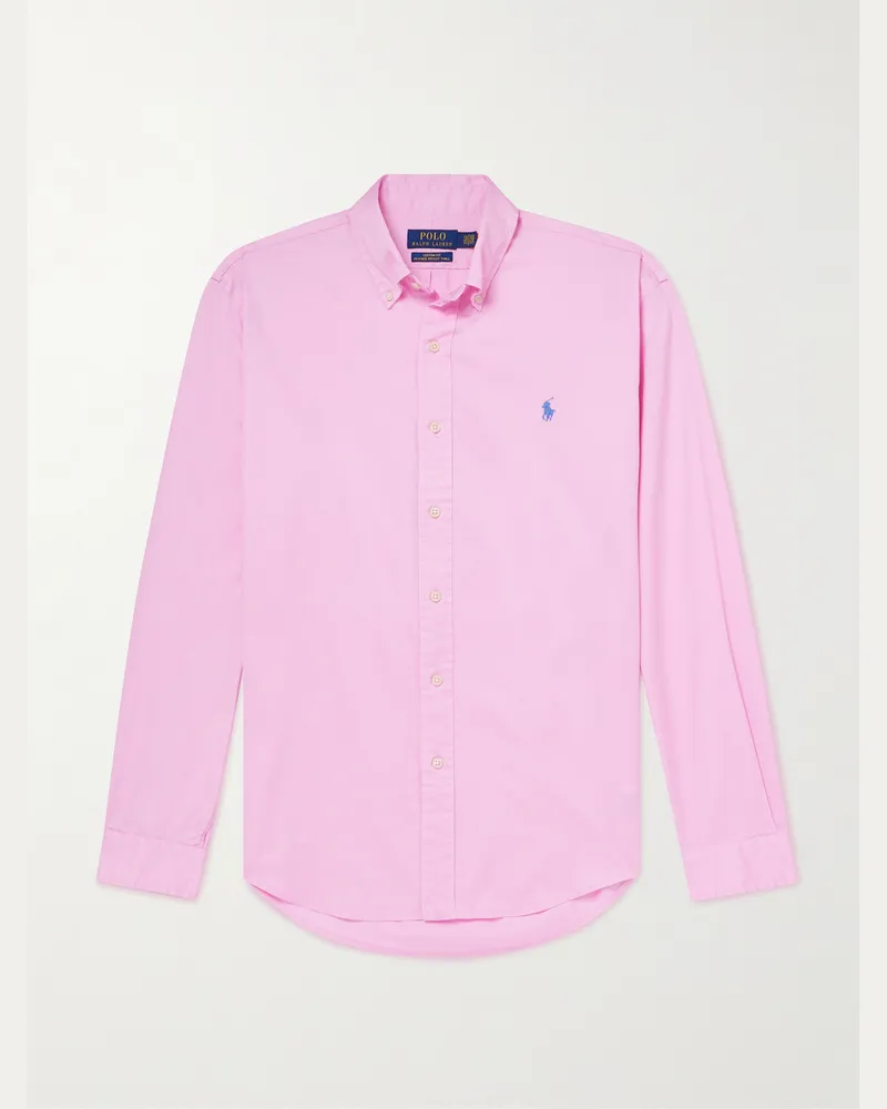 Ralph Lauren Hemd aus Baumwolle mit Logostickerei Pink