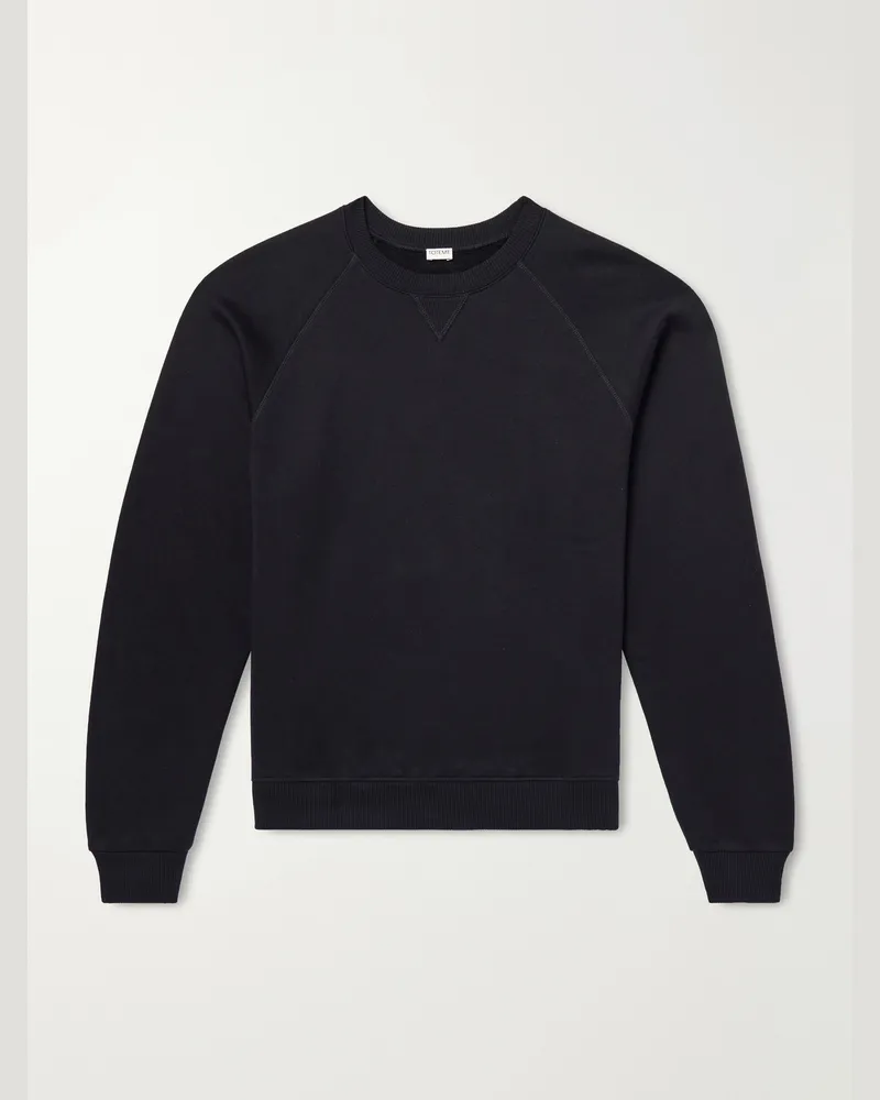 Totême Cotton and Silk-Blend Jersey Sweater Black