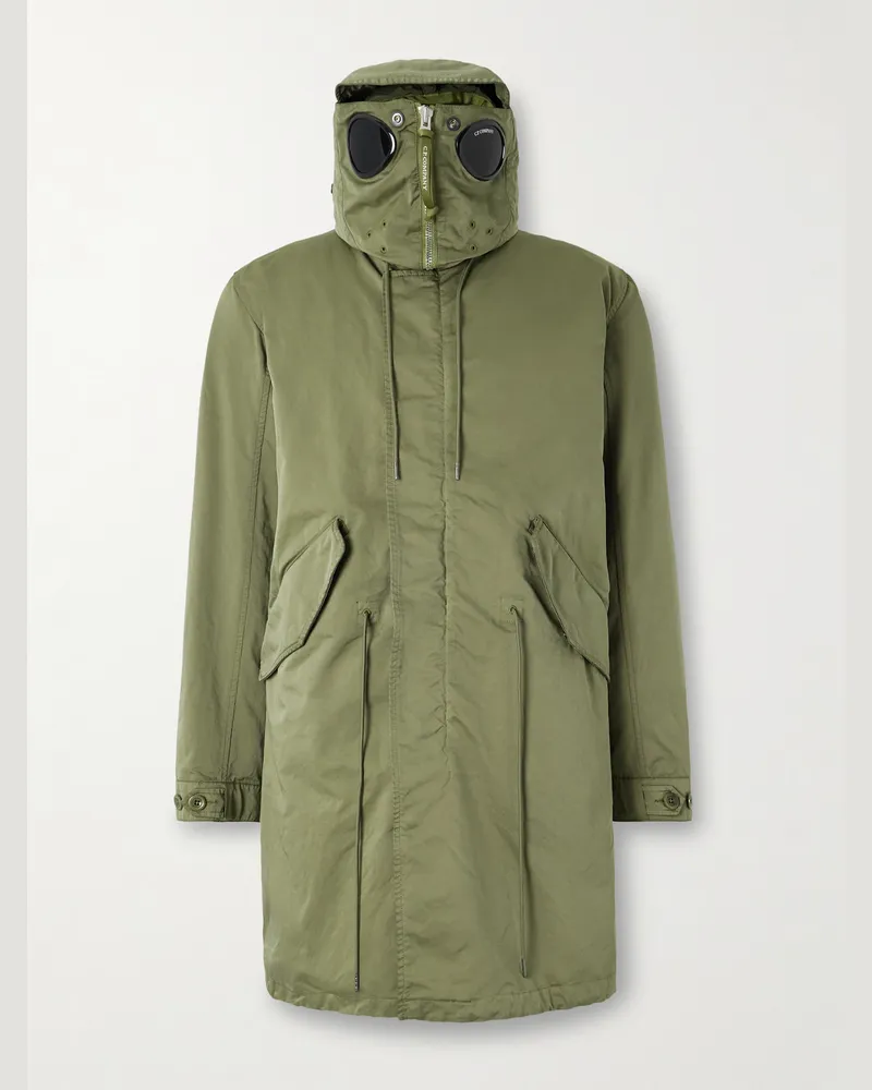 C.P. Company Kei Daunenparka aus Canvas mit Kapuze Grün