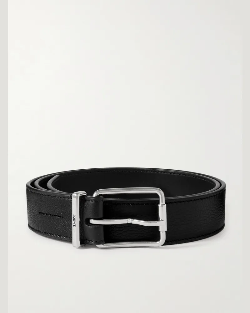 Loewe Essential 3.2cm Full-Grain Leather Belt Black