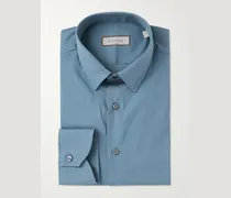 Hemd aus Popeline aus einer Baumwollmischung mit Haifischkragen