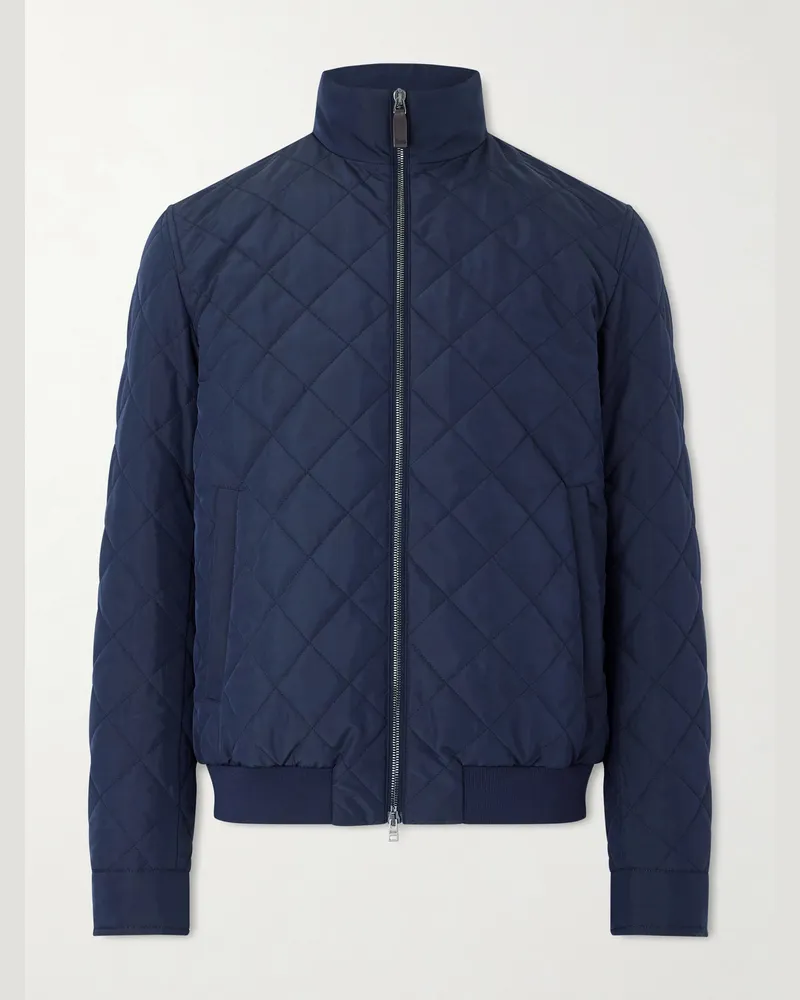 Herno Quilted Shell Jacket Blue