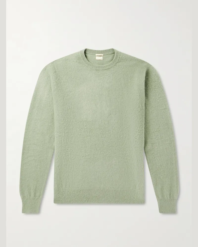 Massimo Alba Kane Brushed-Cashmere Sweater Green