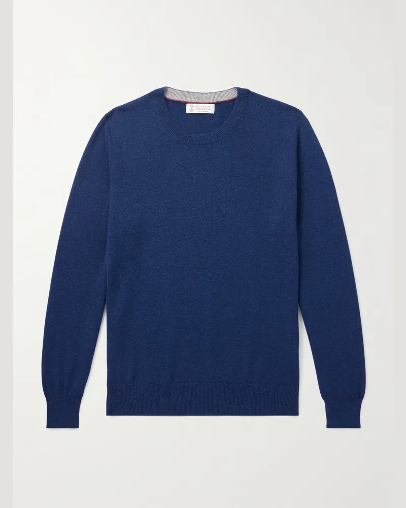 Brunello Cucinelli Pullover aus Kaschmir Blau