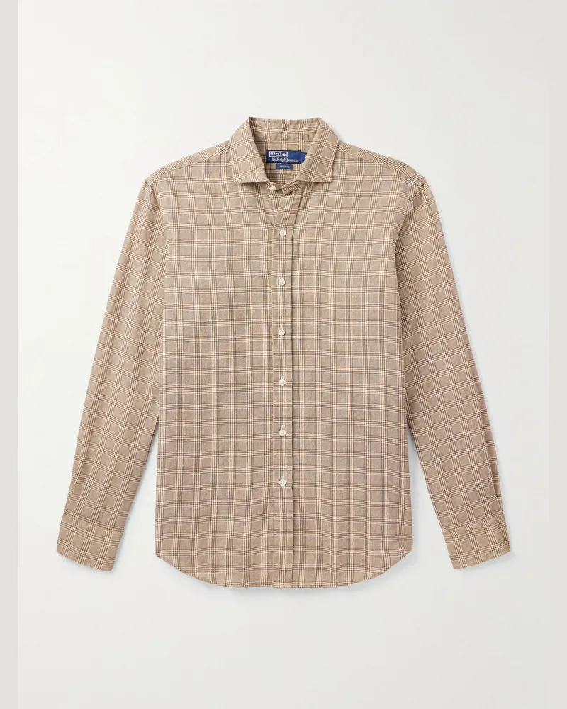 Ralph Lauren Hemd aus Baumwolle mit Glencheck-Muster Neutral
